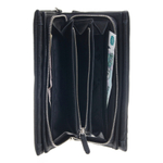 Мужской чёрный клатч портмоне из натуральной кожи на молнии GALIB 7M166