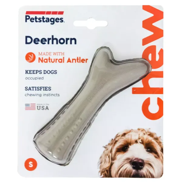 Игрушка Petstages для собак Deerhorn, с оленьими рогами 12 см маленькая