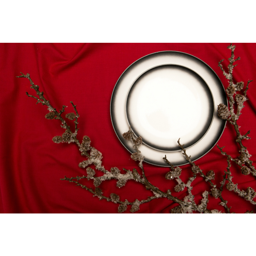 Дорожка на стол из хлопка красного цвета Russian North, 45х150 см