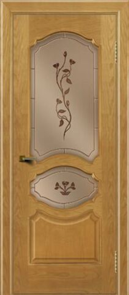 Межкомнатная дверь ЛайнДор Верда ДО Маки Бронза 24 Ясень золотистый