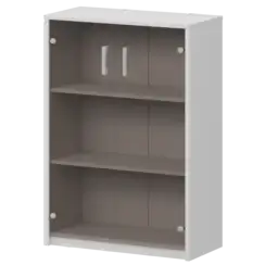 Стеллаж средний с тонированным стеклом А-304/А-стл304тон 770x365x1220 Арго