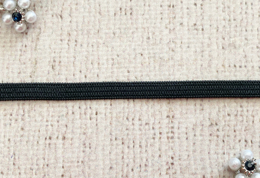 Резинка вязаная, ш. 0,6 см, 2,7 гр, чёрный