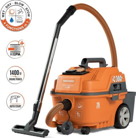 Пылесос для строительных работ DAEWOO DAVC 2000S c розеткой