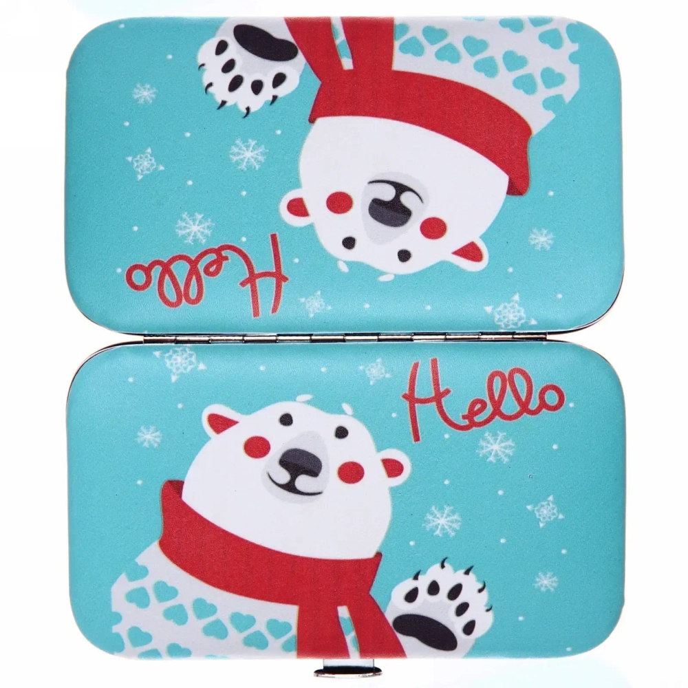 Набор для маникюра в футляре 6 предметов «New Bon Salon - Мишка Умик»,11*6,5см