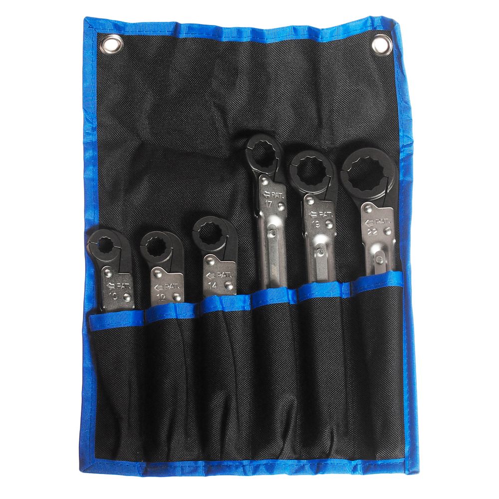 JTC (JTC-3325S) Набор ключей трещоточных 10-22мм 12-ти гранных раскрывающихся 6 предметов