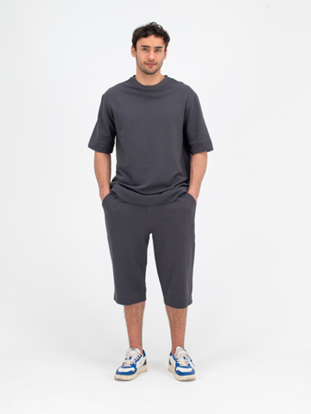 Костюм хлопковый с шортами. Графит