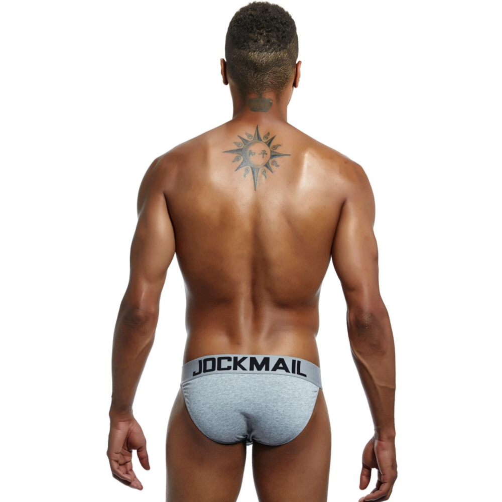 Мужские трусы танга серые JOCKMAIL JM3022-3