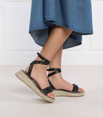 Кожаные босоножки kate braided Pepe Jeans London - черный(PLS90590)