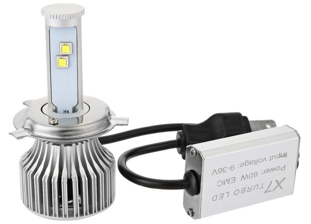 Светодиодные лампы H4 X7 Led, комплект 2шт