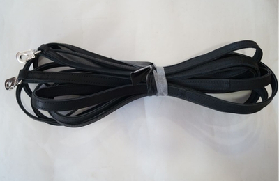 Вожжи кожаные 10м. (усиленные карабин)