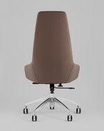 Кресло руководителя TopChairs Soulo светло-серый, коричневый