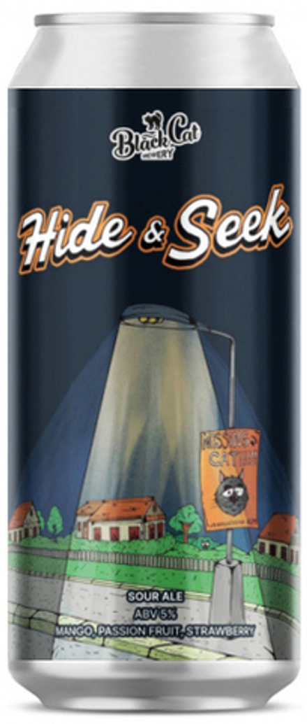 Пиво Блэк Кэт Хайд & Сик / Black Cat Hide & Seek 0.45 - банка
