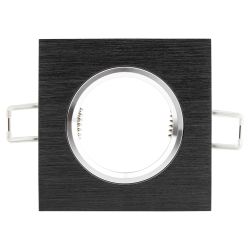 KL57 SL/BK Светильник ЭРА литой алюминевый MR16,12V/220V, 50W серебро/черный | Алюминиевые встраиваемые светильники