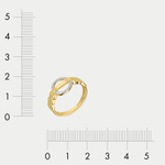Кольцо для женщин из желтого золота 585 пробы с фианитом (арт. К4826л)