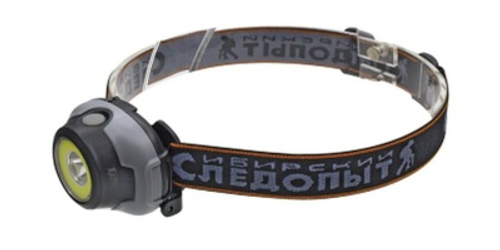 Фонарь налобный 61х54х37мм "Сибирский Следопыт" Люмен, 1 LED+ 1 СОВ, 3*AAA