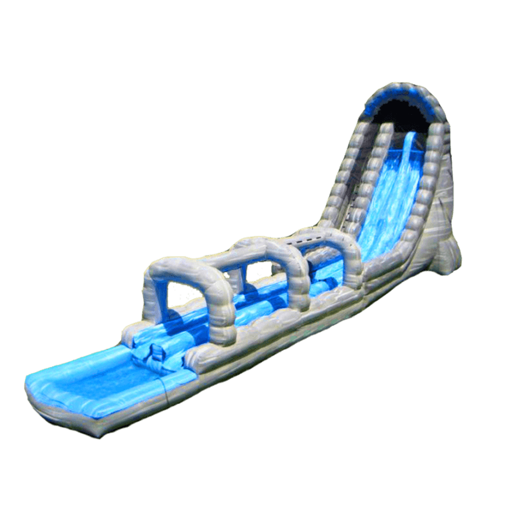 Надувная водная горка с бассейном «Водопад 3», 27*6*10 м