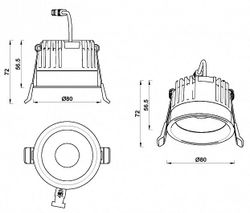 Встраиваемый светильник iLedex Mars 112-12W-D80-3000K-24DG-WH