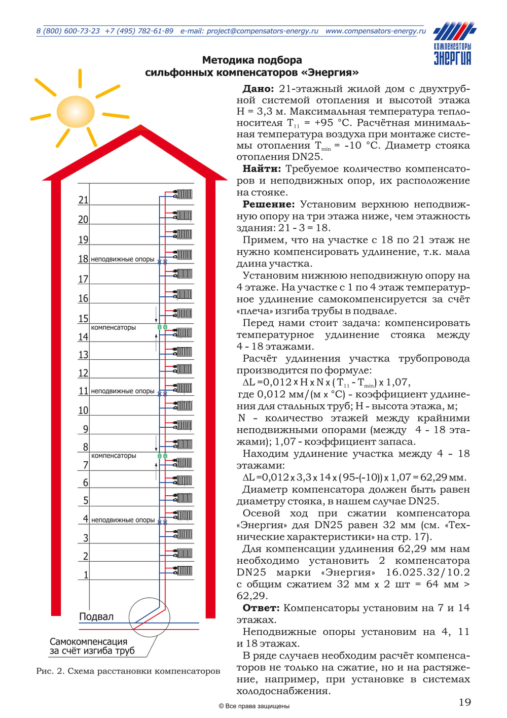 ЭА.НП.16.032.32/10.2Р Компенсатор сильфонный осевой с кожухом «Энергия-Аква» DN32 PN16 НР