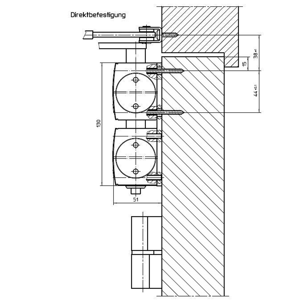 Geze TS4000 Tandem EN более 7 серебристый, комплект с рычагом