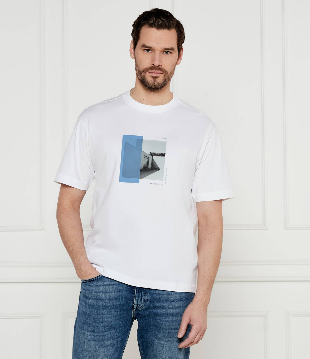 Футболка Te_Barragan BOSS ORANGE - белый(50534919)