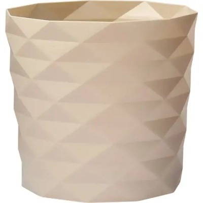 Кашпо для цветов пластиковое 3л d-17,7см «Диамант» Пудровый
