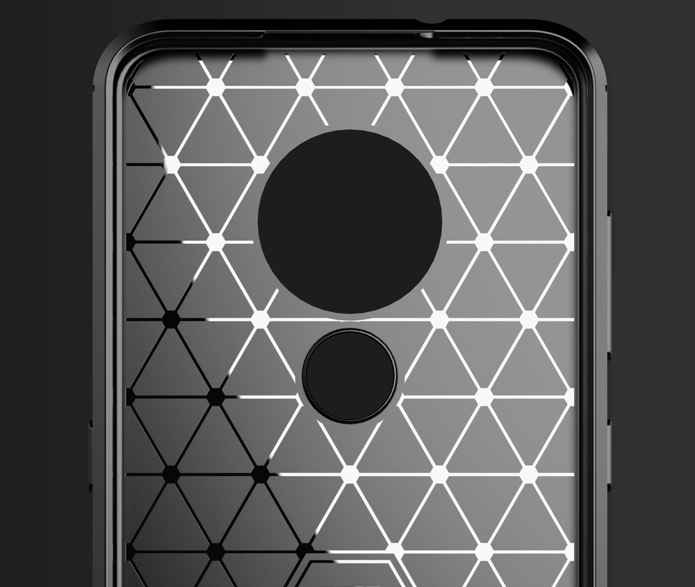 Чехол на Nokia 6.2 (7.2) цвет Black (черный), серия Carbon от Caseport