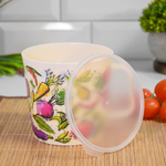 Контейнер-кружка 0,75л "Овощной микс" (светло-бежевый)