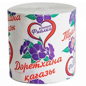 Туалетная бумага Фиалка econom естественного цвета, односл с перфорацией 1 рул