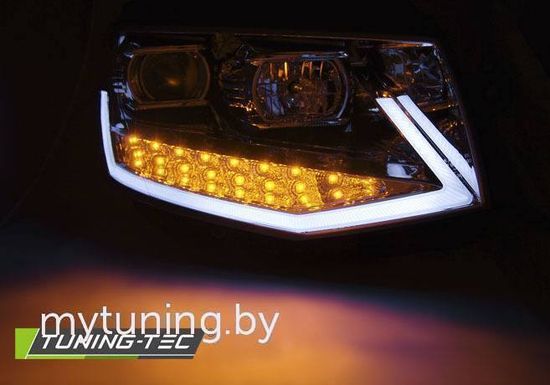 Фары передние DRL CHROME SEQ для VW T6 15-19
