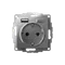Розетка 1-м СП AtlasDesign 16А IP20 с 2-мя заряд. устройствами USB тип A+C механизм сталь SE ATN000932