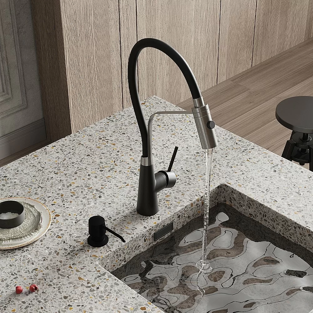 Смеситель для кухни WasserKRAFT A8417 черный