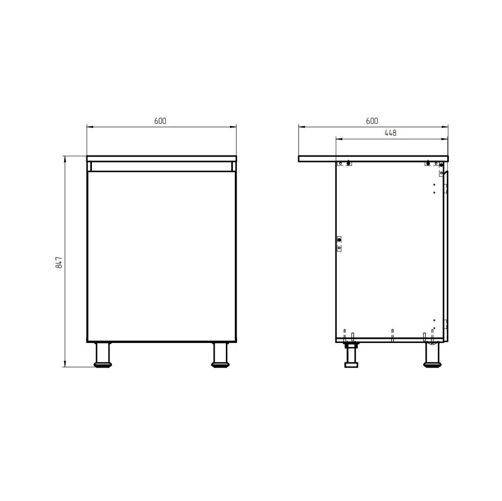 Кухонный гарнитур Севилья 2 м, со столешницей, ЛДСП и Массив дуба