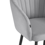 Стул на металлокаркасе Woodville Моншау velutto 52, черный, ножки черные