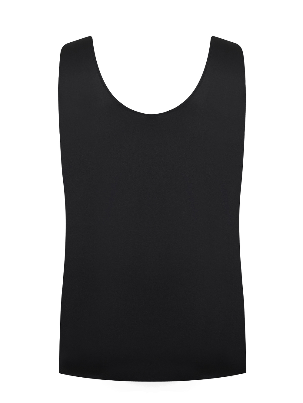 Топ с глубоким вырезом из натурального шелка с шарфиком