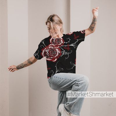 Футболка женская оверсайз с принтом 