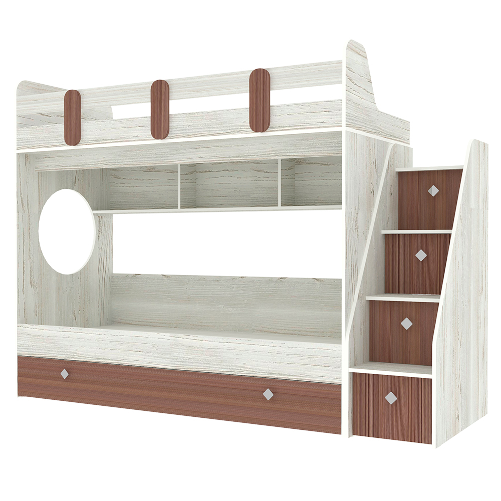 Кровать двухъярусная КарИВи Фортуна-3 Винтерберг Бодего Темный