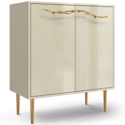 Комод Арт Колор Стайл Голд с 2 полками Серый шелк