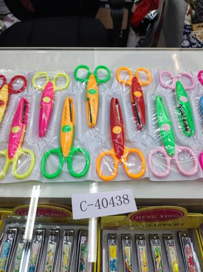 Ножницы детские Зиг Заг на подвесе, 5 дизайнов , С-40438