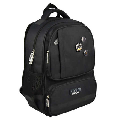 Рюкзак школьный, Феникс+, 30х40х14 см, полиэстер, металлические значки, резиновая нашивка, 1 отделение (-я)