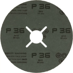 Фибровый шлифовальный круг по металлу DEBEVER 125 мм P36 (со шлицами), циркониевый корунд, 5 шт