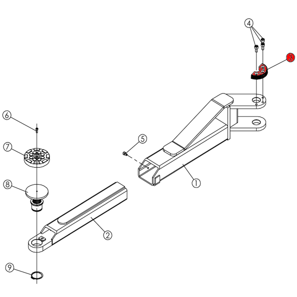 Полукольцо зубчатое фиксатора лапы T4Е, T4, T4H, T4B, V2-4L, V2-4LH, V2-4LB