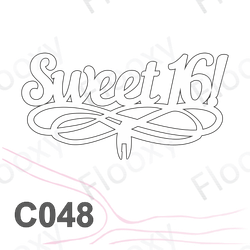 Топпер деревянный в букет цветов "Sweet 16" 10шт.