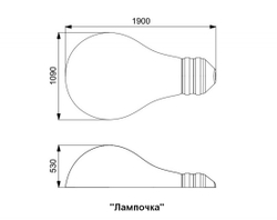 Резиновая фигура «Лампочка»