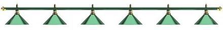 Лампа на шесть плафонов "Allgreen" (зелёная штанга, зелёный плафон D35см)