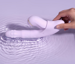 Интерактивный вибратор-кролик 19,6 см со съемным клиторальным пульсатором Svakom Duoglow App-Controlled Silicone Dual Vibrator SL278H