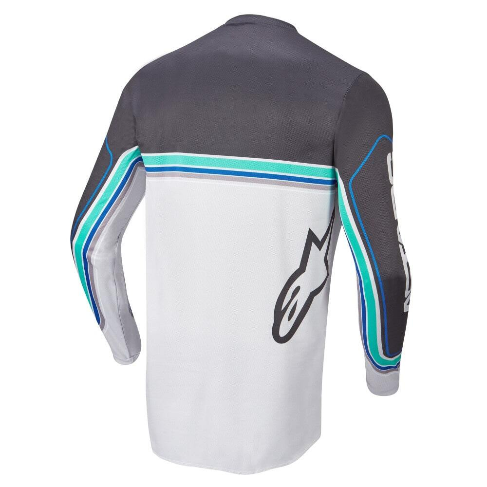 ALPINESTARS Джерси для мотокросса FLUID SPEED JERSEY антрацит-светло-серый-голубой