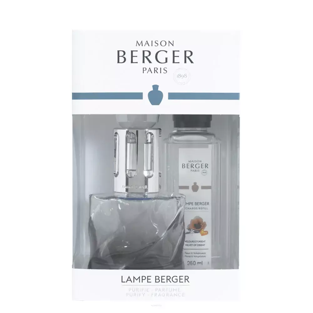 Maison Berger Paris - Комплект аромаламп Black Spiral + масло Velvet of Orient 250мл / артикул   4781  / GTIN 3127290047816