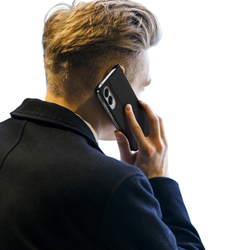 Чехол книжка из PU кожи черного цвета от Dux Ducis для смартфона Samsung Galaxy S25 Edge, серия Skin Pro Series Case