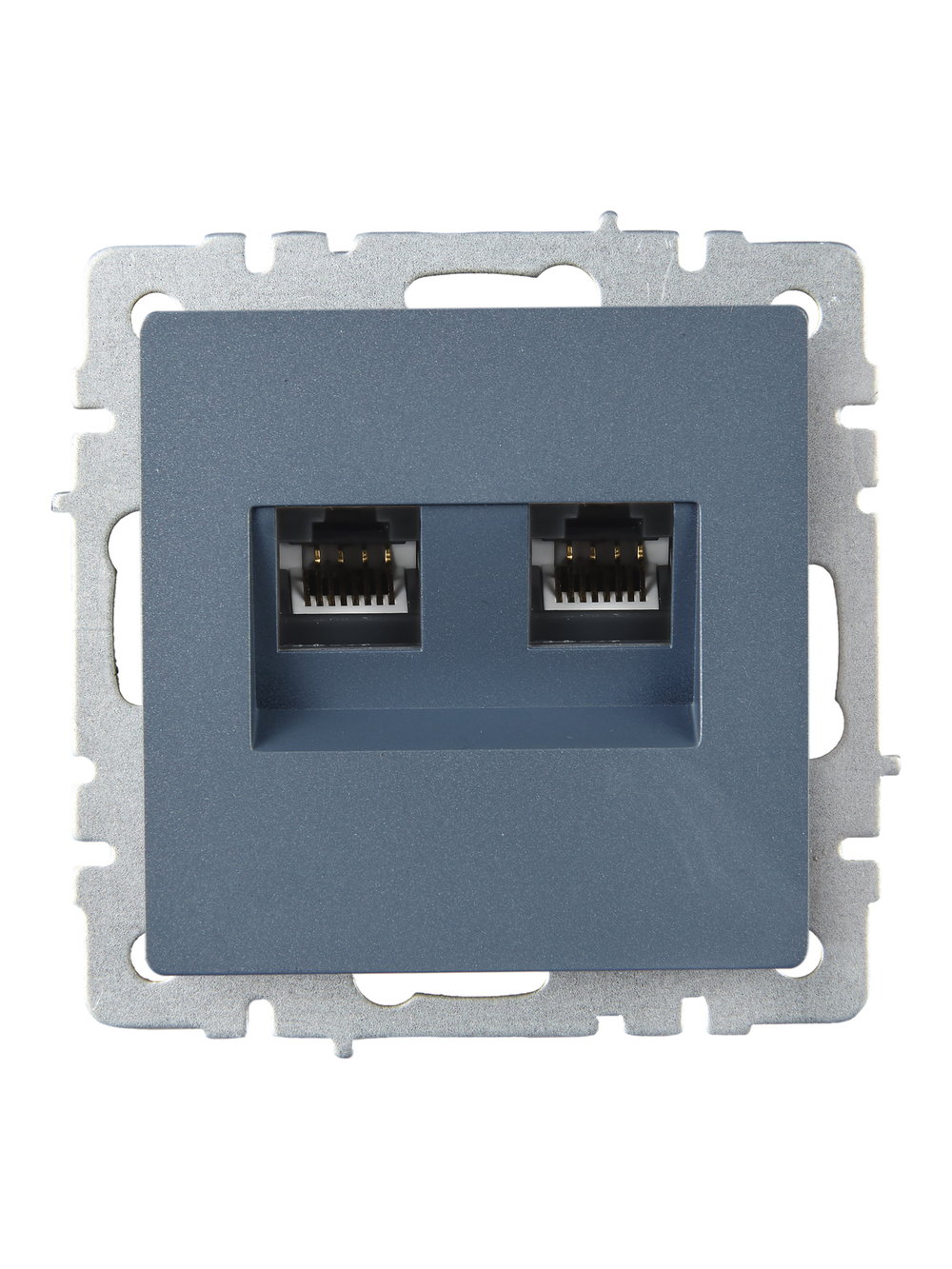 BRITE Розетка компьютерная двойная RJ45 кат.6 РК11-2-БрМ маренго IEK