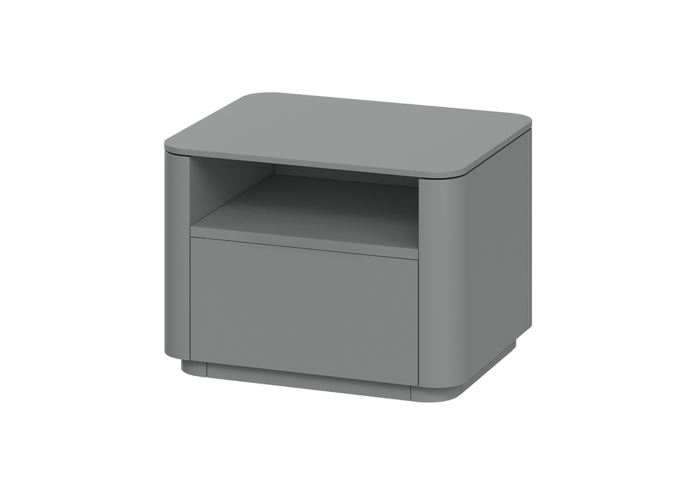 Тумба прикроватная Tammi 1 полка 1 ящик ширина 50 см (серый)